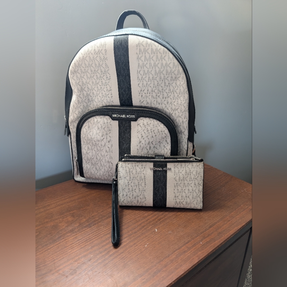 Michael kors backpack and wallet